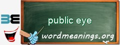 WordMeaning blackboard for public eye